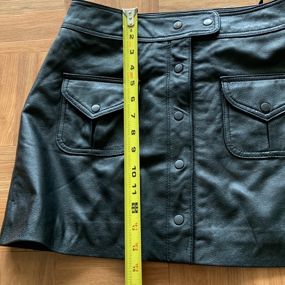 Boston Proper A Line Leather Skater Skirt - Picture 11 of 12
